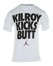 Jordan Mens Kilroy Kicks Butt T-Shirt,White/Black,X-Large - £37.83 GBP