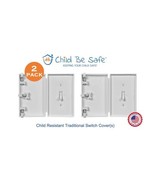 2-Pack Child Be Safe Child and Pet Proof WHITE Light Switch Safety Cover... - £18.64 GBP
