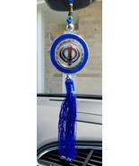 Guru nanak photo stunning khanda punjabi sikh pendant car rear mirror bl... - £16.80 GBP