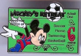 Disney Cast Mickey Mouse C Ticket Mickey&#39;s Retreat Limited Edition 3000 Pin - $10.89