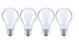EcoSmart 60-Watt Equivalent A19 Dimmable LED Bulb, Bright White, Box of 4 Bulbs - £13.54 GBP