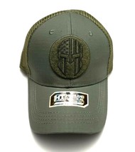 Highland Tactical Spartan Trucker Mesh Snapback Hat Olive OSFM - $25.84