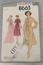 Simplicity 8663, Vintage 1970&#39;s sewing pattern, Womens dress, size 14 - $19.34