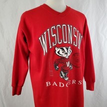 Vintage Wisconsin Badgers Nightshirt Unlimited Sweatshirt Adult L/XL Red... - $25.99