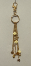 Handcrafted Keychain/Purse charm, Amber/Gold/Topaz/Clear glass beads - v... - $11.88