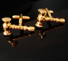 Gold Gavel Vintage Cufflinks Judge gift Justice Accessory Honorable Gift... - $85.00