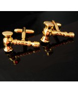 Gold Gavel Vintage Cufflinks Judge gift Justice Accessory Honorable Gift... - £68.10 GBP