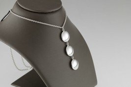 Tiffany &amp; Co. Sterling Silver Triple Disk Drop Pendant on 16&quot; Chain - $297.00