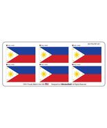 PHILIPPINES Flags (6 Pack) Hard Hat Printed Sticker (size: 2&quot; x 1&quot;) - $164.17 MXN