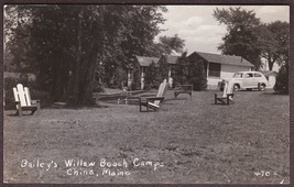 China, Maine RPPC Bailey&#39;s Willow Beach Camps - Adams Photo Service #4704 - £12.54 GBP