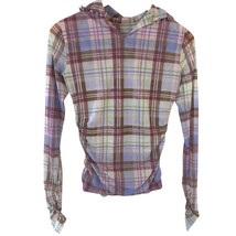 Cinq a Sept Plaid Blouse XS Multicolor Sheer Coquette Western Festival B... - $33.85