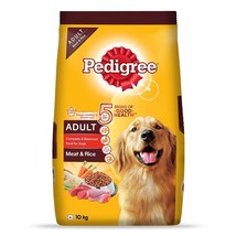 Pedigree Adult Dry Dog Food, Meat &amp; Rice Flavour, 10kg Pack - $206.81