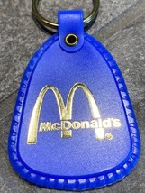 VTG Blue McDonald&#39;s Keychain Key Ring Plastic Golden Arches Logo Advertisement - £11.76 GBP