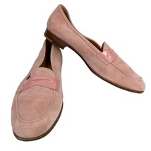 Gravati Italy Flats Loafers 8M Pink Suede Patent Leather 4406 - £99.91 GBP