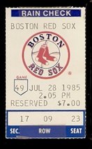 Seattle Mariners Boston Red Sox 1985 Ticket Dwight Evans Gorman Thomas Hr Boggs - £2.38 GBP