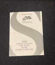 2006 Inaugural Uncirculated Silver Eagle - COA ONLY; NO COIN - $2.00