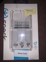 Speck Presidio Perfect Case for iPhone 12 Mini - Clear with Grips Retails $44.99 - £11.85 GBP