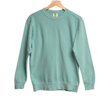 Comfort Colors Sweatshirt Womens Small Mint Green Garment Dye Ringspun Pullover  - £11.78 GBP