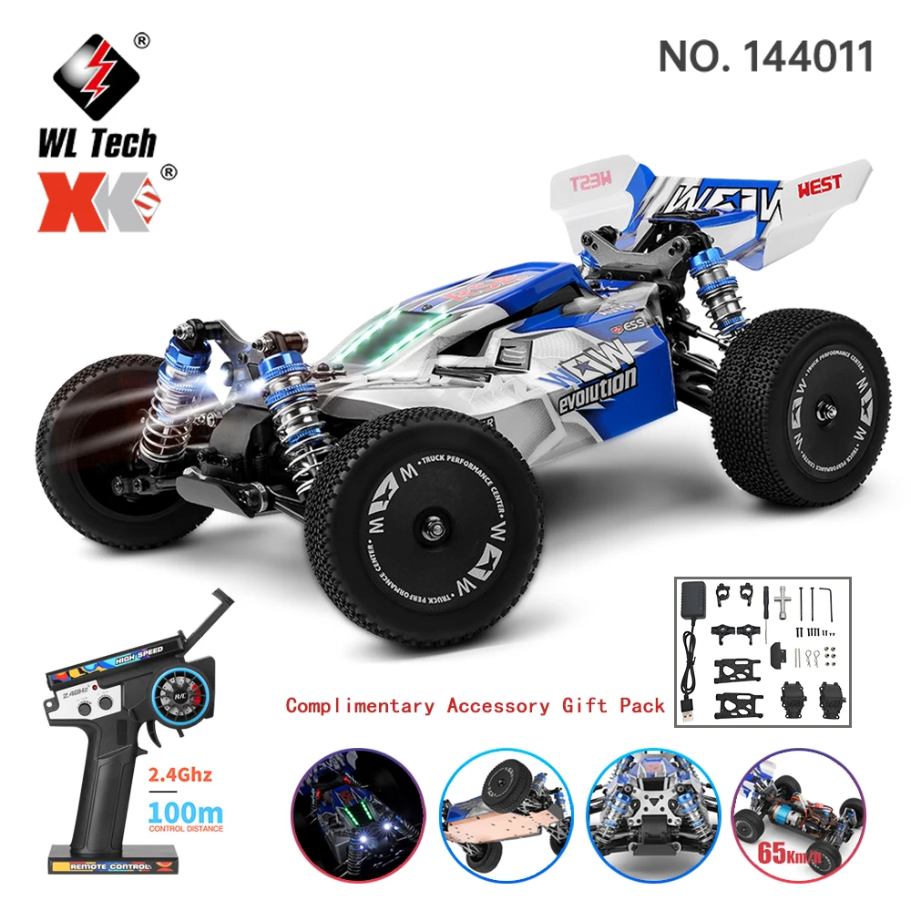 New WLtoys Rc car 144011 4WD LED Toys 144001 Upgraded Style for boys Remote - £144.47 GBP+