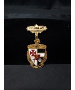 Rare Old Demolay Commandery Boston Mass. Masons Knights Templar Enamel P... - $49.83