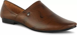 Mens Jutti ethnic Indian Mojari wedding Party Shoes US size 7-11 Brown Shades - £25.74 GBP