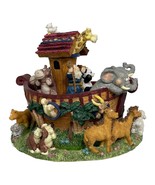 Beautiful Noah&#39;s Ark Rotating Music Box Figurine Double rotation Elephan... - $32.26