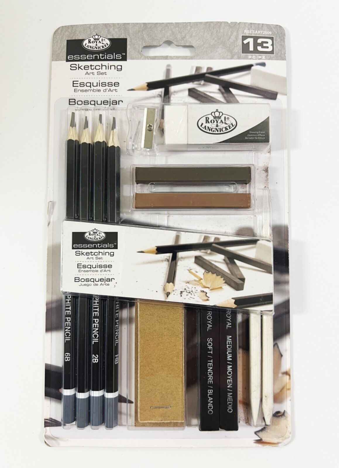 Royal Langnickel essentials 14Pc Graphite sketching 6B 4B 2B HB - $5.93