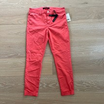 J Brand Anja Clean Cuffed Cropped Skinny Pants Papaya sz 29 NWT - £45.33 GBP