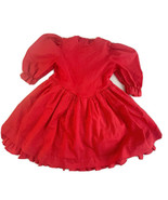 VTG Little Stars Girls Dress pattern Size 6 Red With White Polkadot Lined - $15.53 CAD