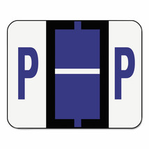 Smead A-Z Color-Coded Bar-Style End Tab Labels Letter P Violet 500/Roll ... - $33.99