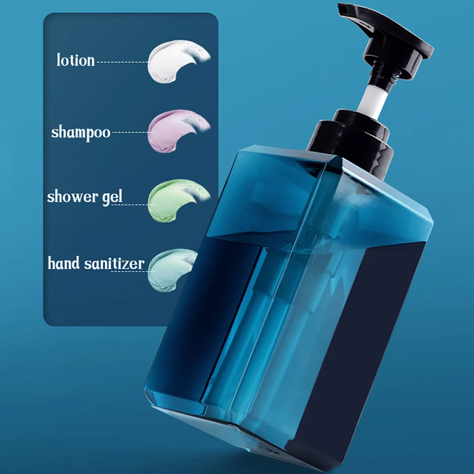 House Home 600ml Press-type Soap Dispenser Bottles with Labels Shower Ge... - $25.00