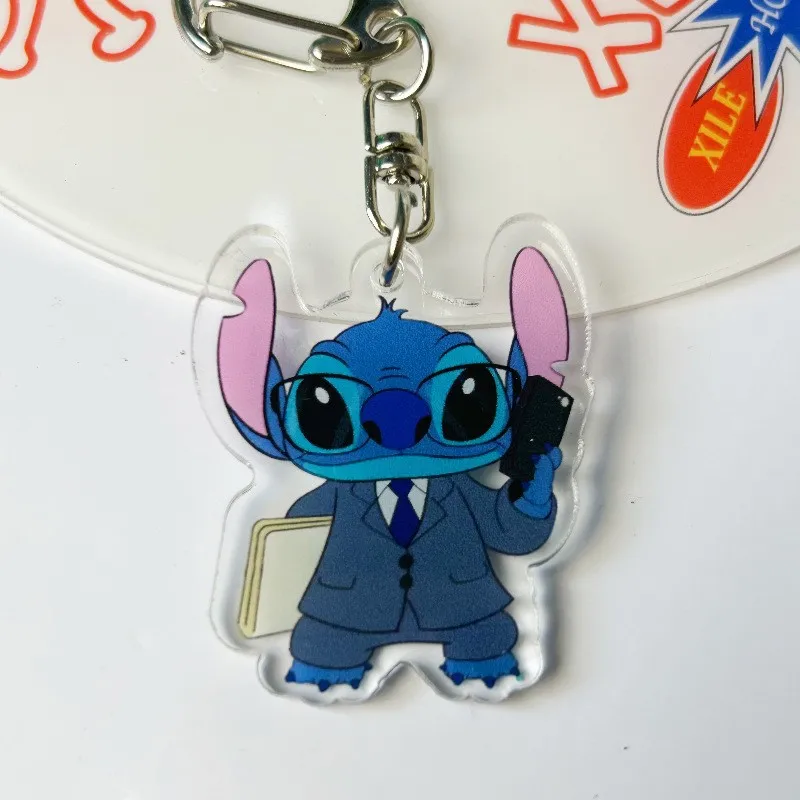 Anime Lilo and Stitch Keychain Funny Keyring Bag Pendant Couple Car Keyh... - $0.57 CAD