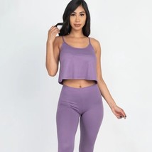Brand New Capella Set of Leggings &amp; Cami Top - Purple - $17.35
