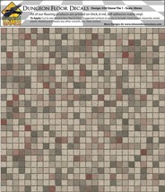 Dungeon Flooring Design 030 Stone Tile 1 DIY 28mm Miniature Decals - $6.93