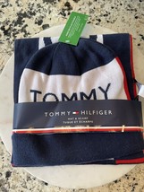 Tommy Hilfiger Mens Needle Knit Vertical Flag Scarf and Flag Hat Set OS B4HP - £21.90 GBP