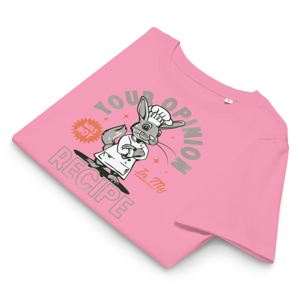 Women’s Organic Ribbed Neck T-Shirt - Opinion Bubble Pink Item image 4