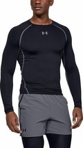Under Armour Men&#39;s HeatGear Armour Long-Sleeve Shirt 1257468 Black - $29.62+