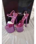 Highest Heel Collection Size 6 Purple Glitter Pump - $38.47 CAD