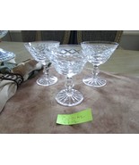 3 Waterford Crystal Seneca Pattern Stemmed Cordial Glasses 4.25&quot;H x 3.5&quot;W - $39.30 CAD