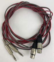 2 x Neutrik 3 Pin XLR Female to 2 x Canare 1/4"  Mono TS Male Phone Cable - $32.66