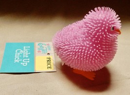 Easter Light Up Chick Pink 3&quot; LED When Dropped Auto For Ages 3 &amp; Up NIB ... - $2.49