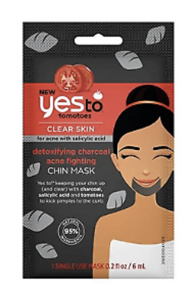 YES to Tomatoes Charcoal Chin Mask for Acne, Detoxifying Charcoal, Single Use - $4.69