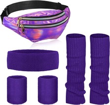 Knit Leg Warmers Headband Wristbands and bag Set - £33.70 GBP