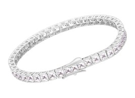 4/5mm Tennis Bracelet, 14k Gold/White Iced Out, 5A - £209.13 GBP