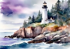  Water Color Lighthouse Cross Stitch Pattern***LOOK***  - €2,56 EUR