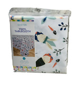 Easter Gnome Pattern Vinyl Tablecloth 60 Inch Round Table 4-6 Seats - $33.79 CAD