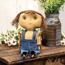 Charli Doll - Primitive Farmhouse Country Rustic Folk Art - Fabric Cloth - £38.86 GBP