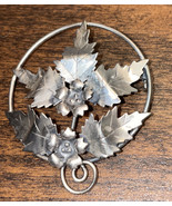 Vintage 1940”s Mid Century Sterling Silver Leaf Branch Flower Brooch Pin - $12.20