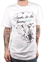 LRG Uomo Bianco Fumo To The Volta Celeste Erba Marijuana Giunto Slim T-Shirt Nwt - £9.33 GBP