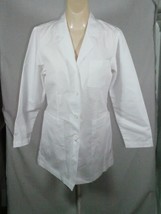 Vintage Bettie Dawn White Nurses Uniform Lab Coat Size Dress 10 Smock Co... - $29.99